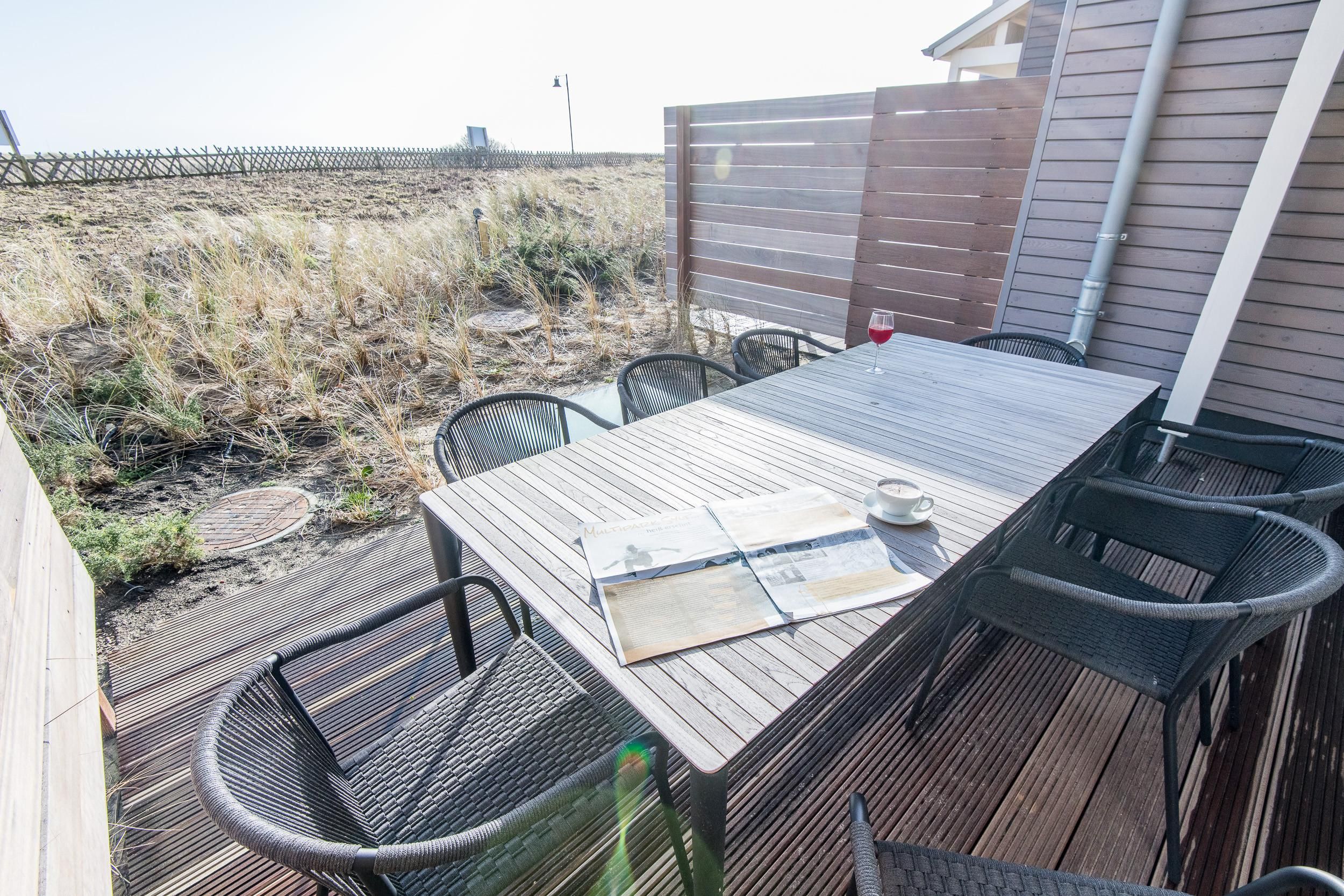 Terrasse in Ferienwohnung auf Sylt