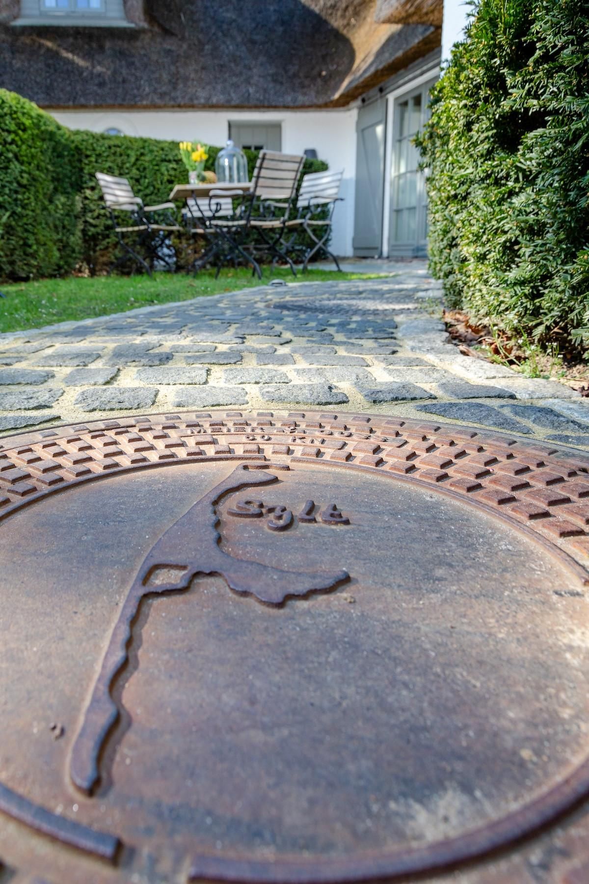 Terrasse in Ferienhaus auf Sylt