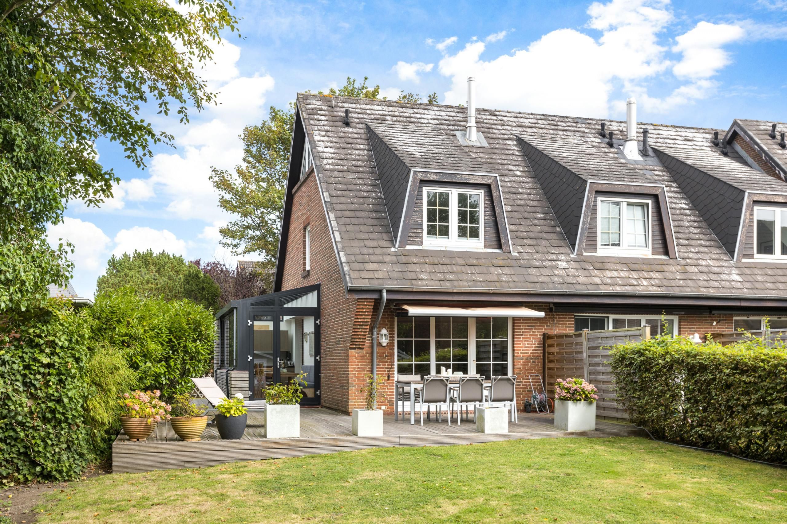 Ferienhaus mit Terrasse und Garten auf Sylt