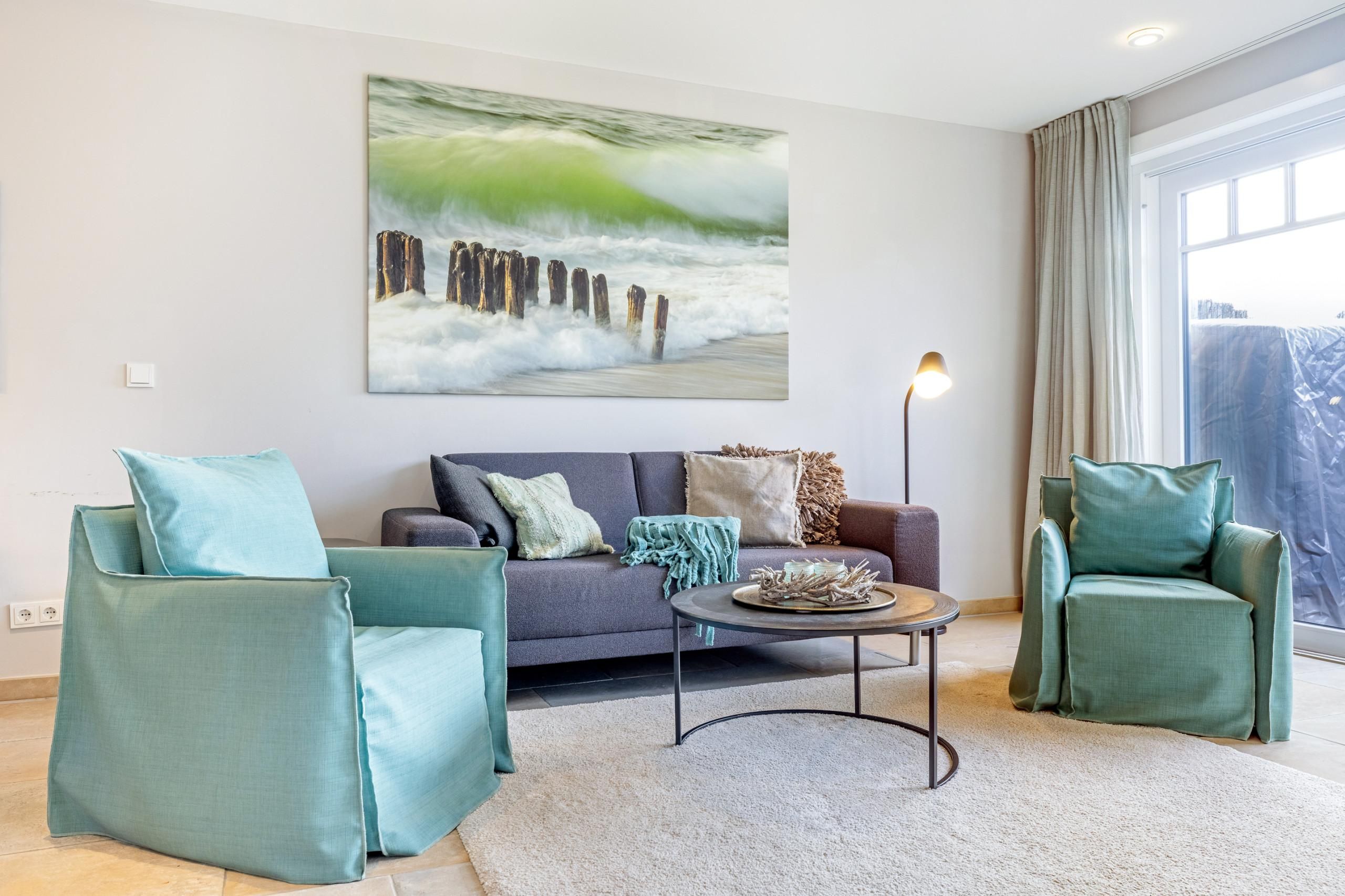 Sofa uns Sessel in Ferienwohnung auf Sylt