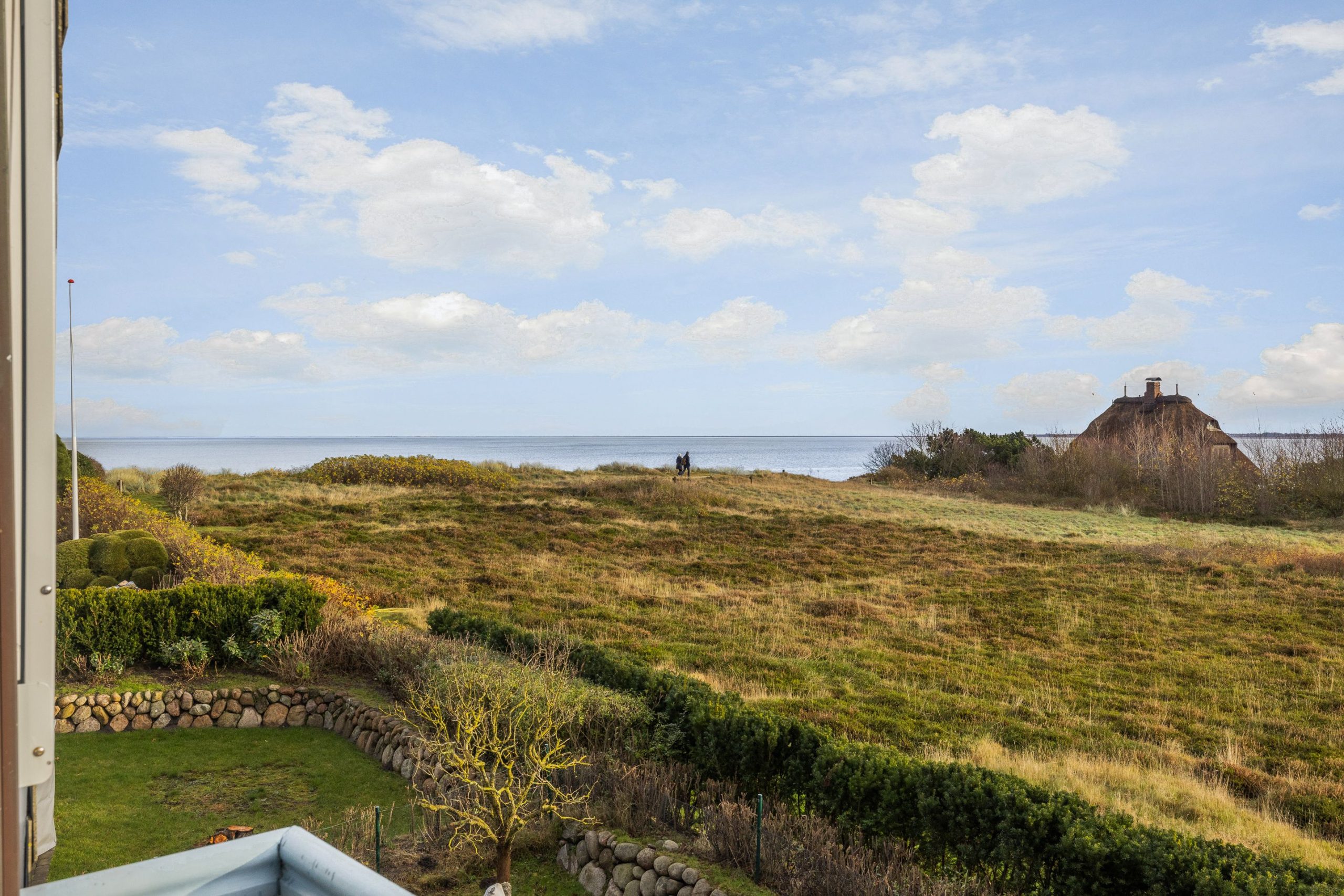 Ausblick in Ferienhaus auf Sylt