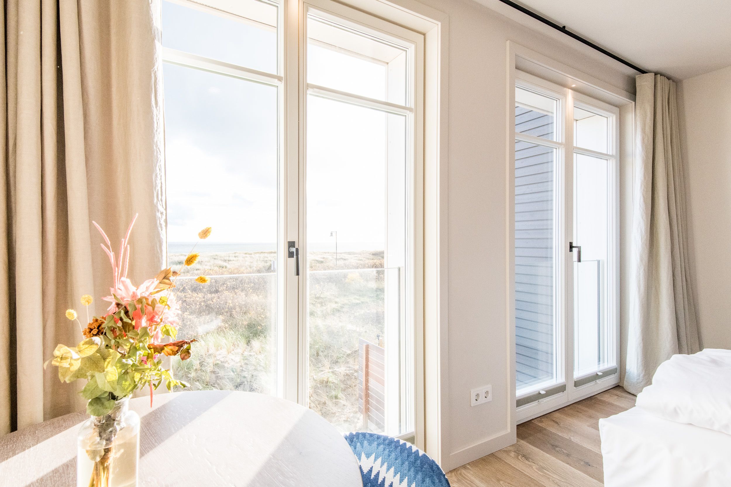 Ausblick in Ferienhaus auf Sylt