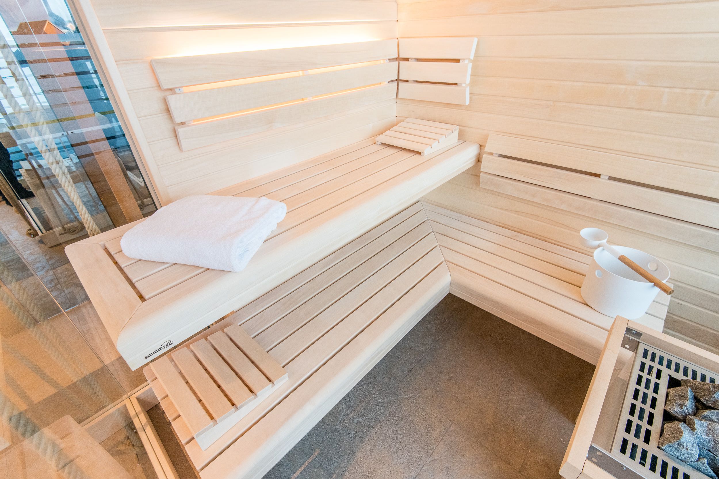 Sauna in Ferienhaus auf Sylt