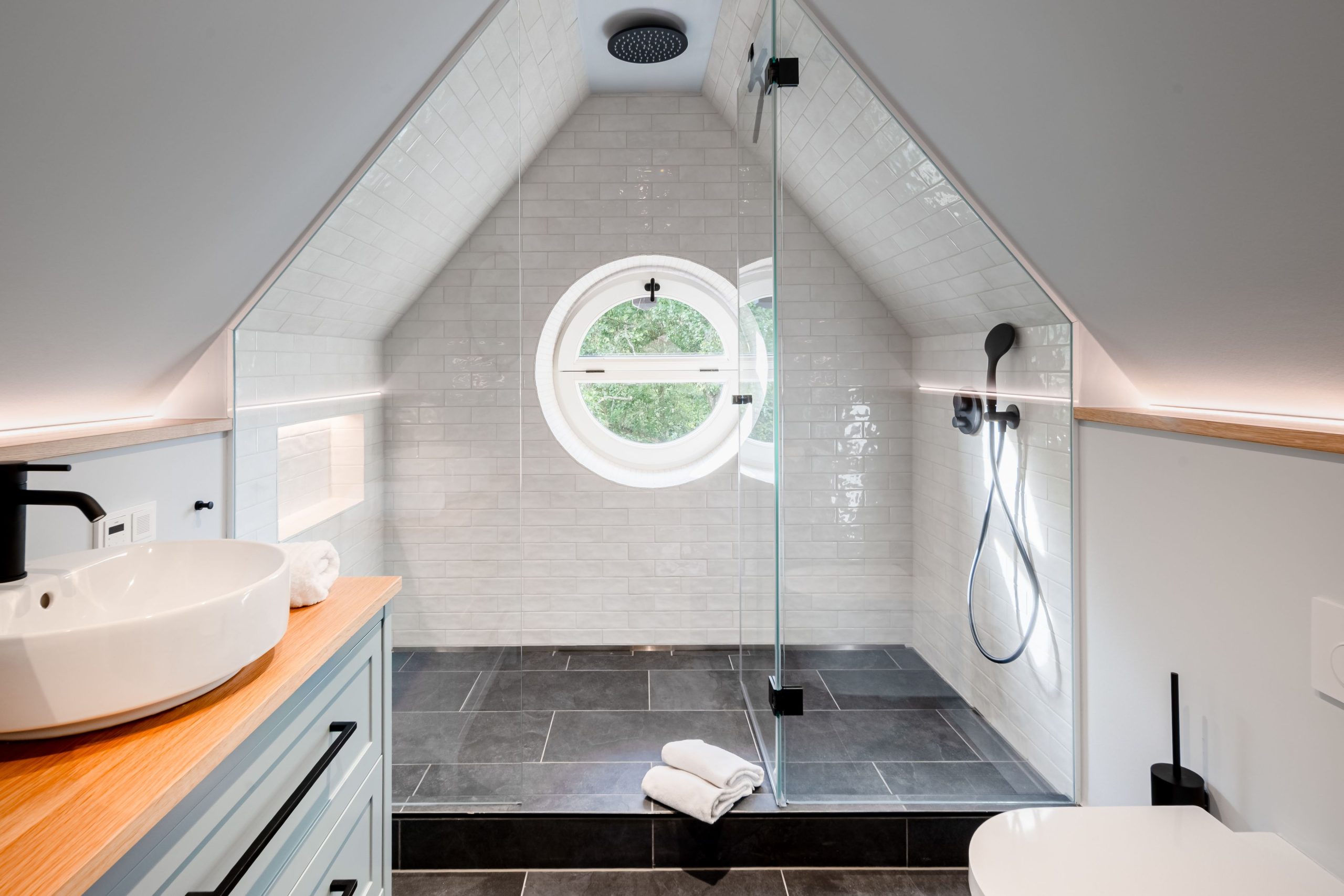 Badezimmer in Ferienhaus auf Sylt