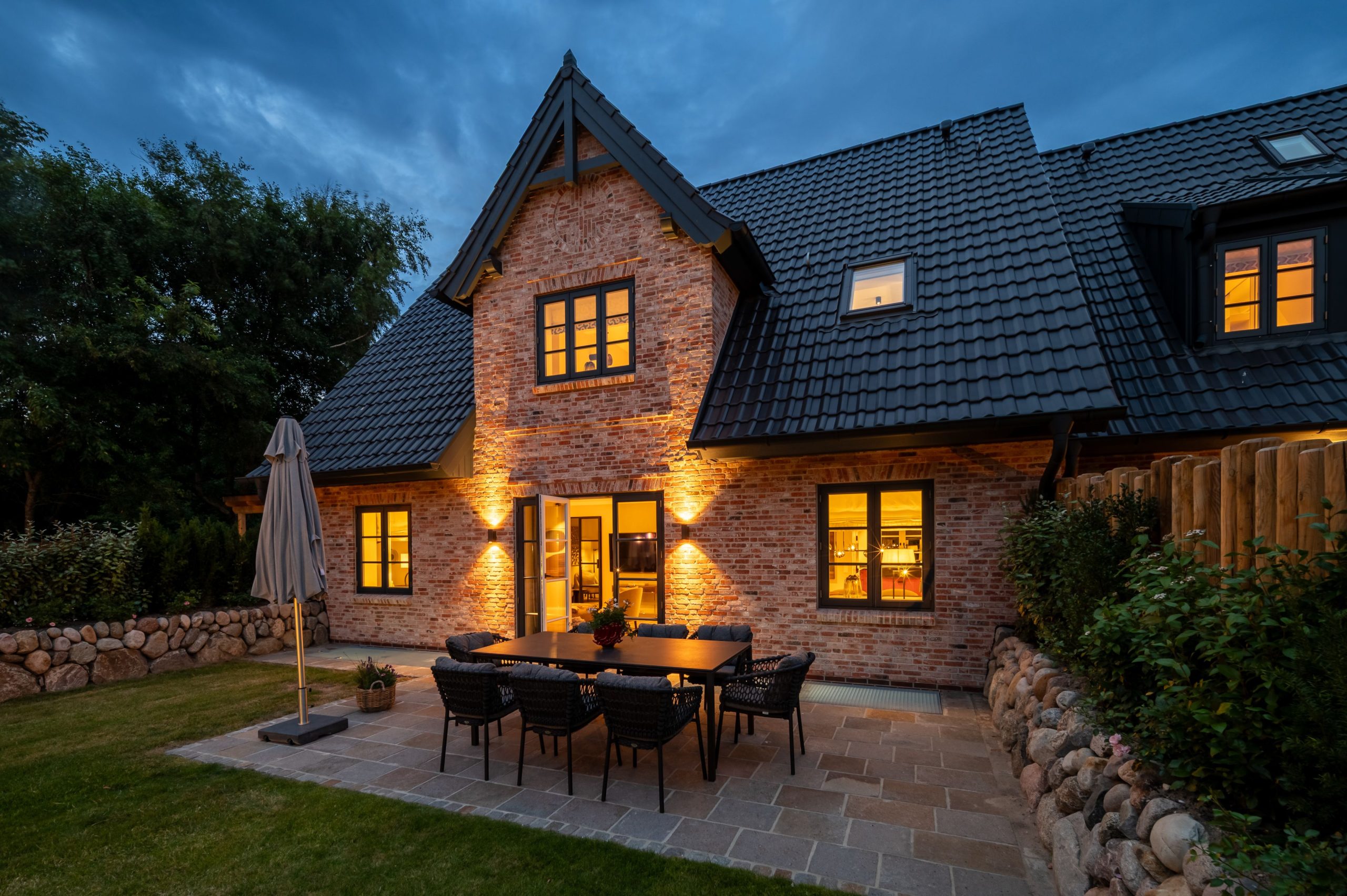Garten und Terrasse von Ferienhaus auf Sylt