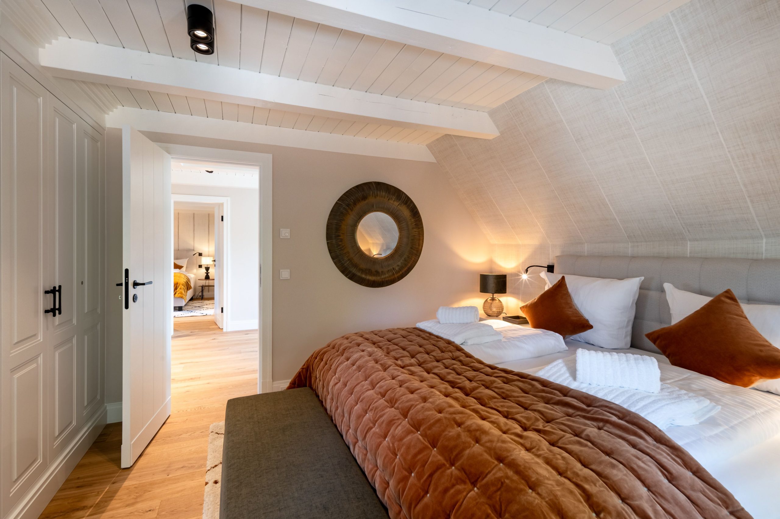 Schlafzimmer in Ferienhaus auf Sylt
