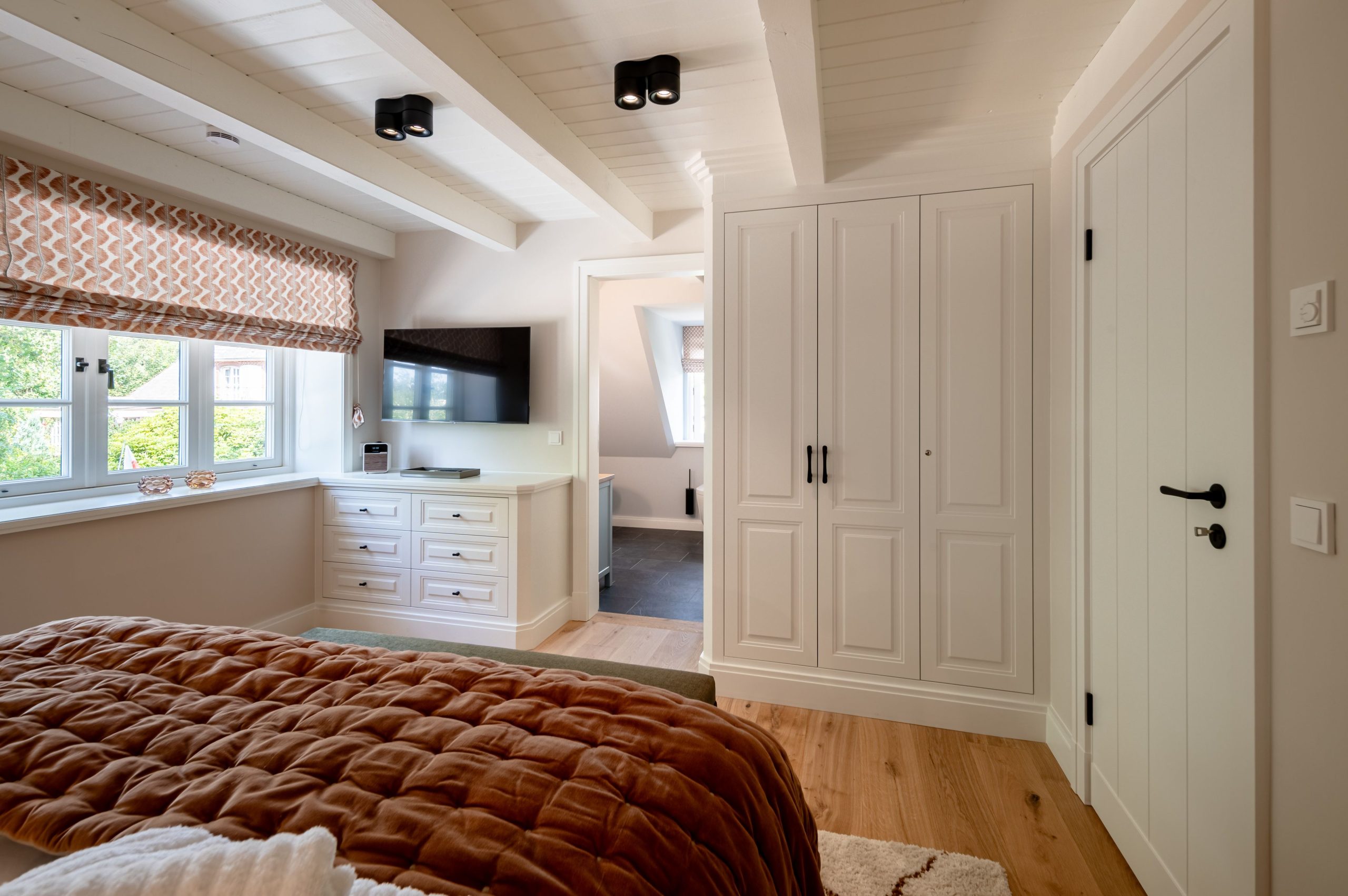 Schlafzimmer in Ferienhaus auf Sylt
