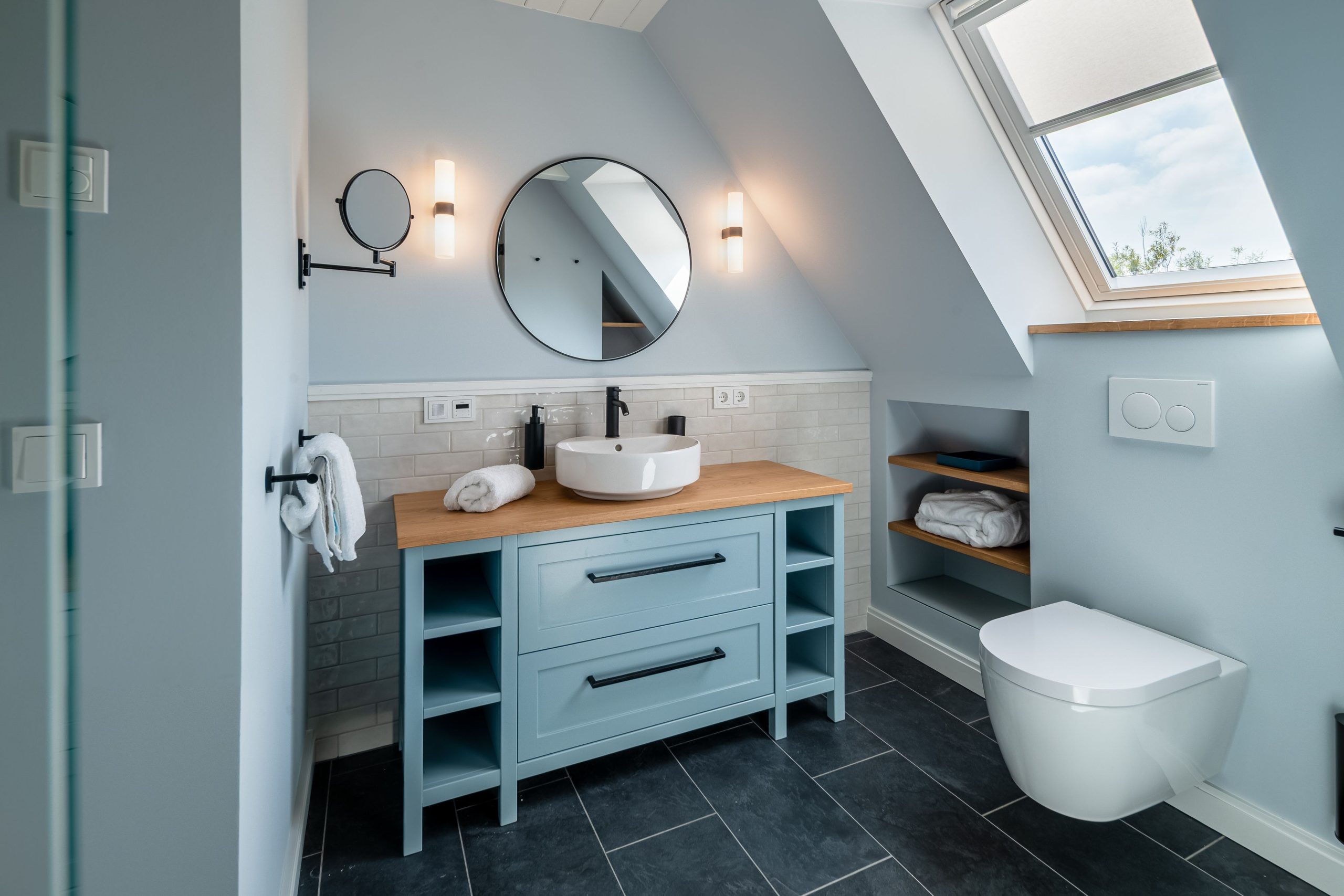 Badezimmer in Ferienhaus auf Sylt