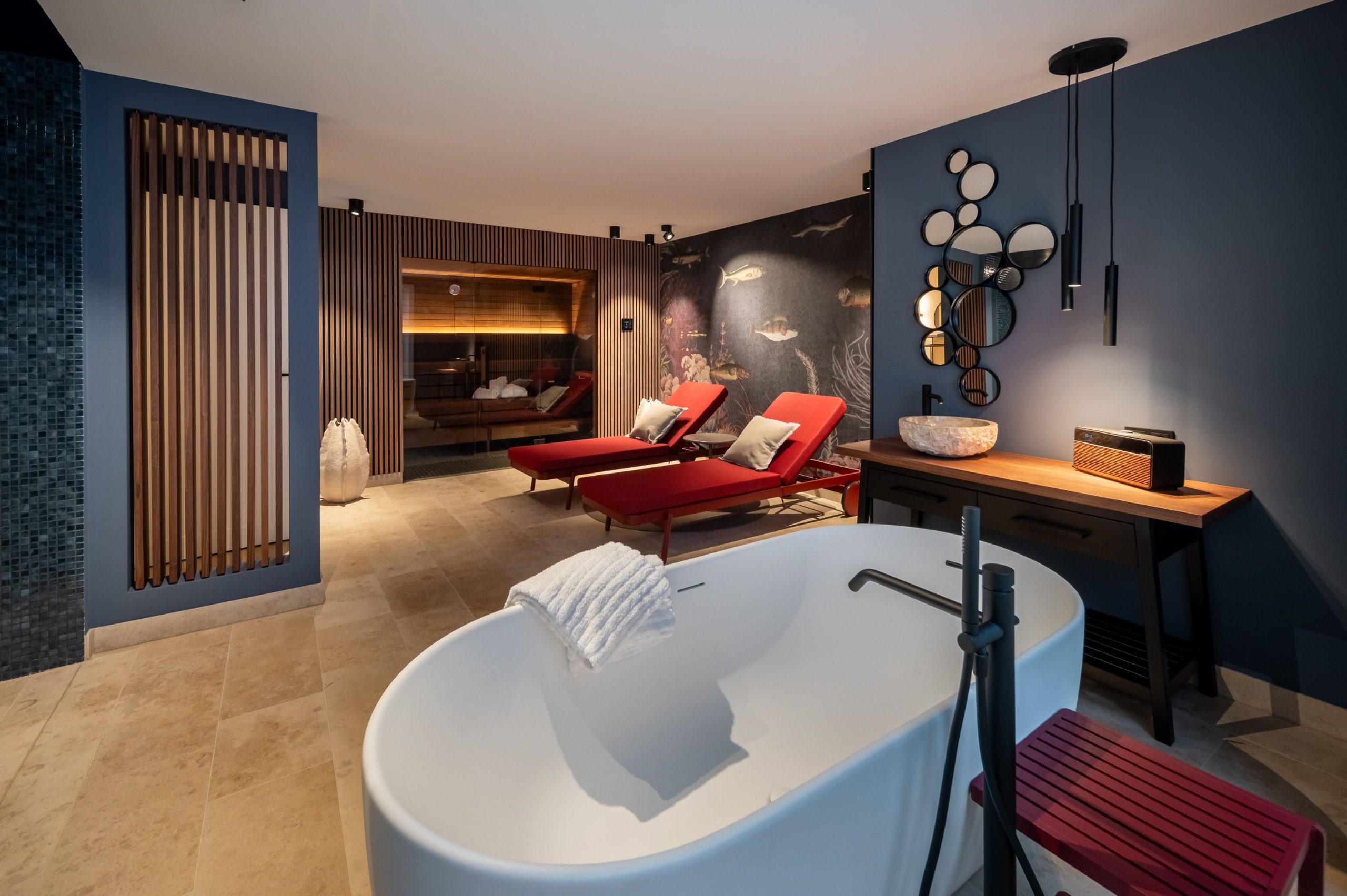 Sauna in Ferienhaus auf Sylt
