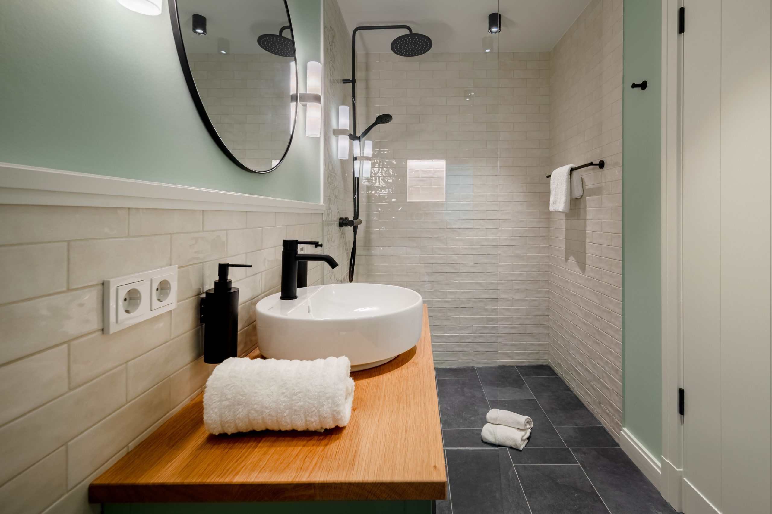 Badezimmer in Ferienhaus auf Sylt
