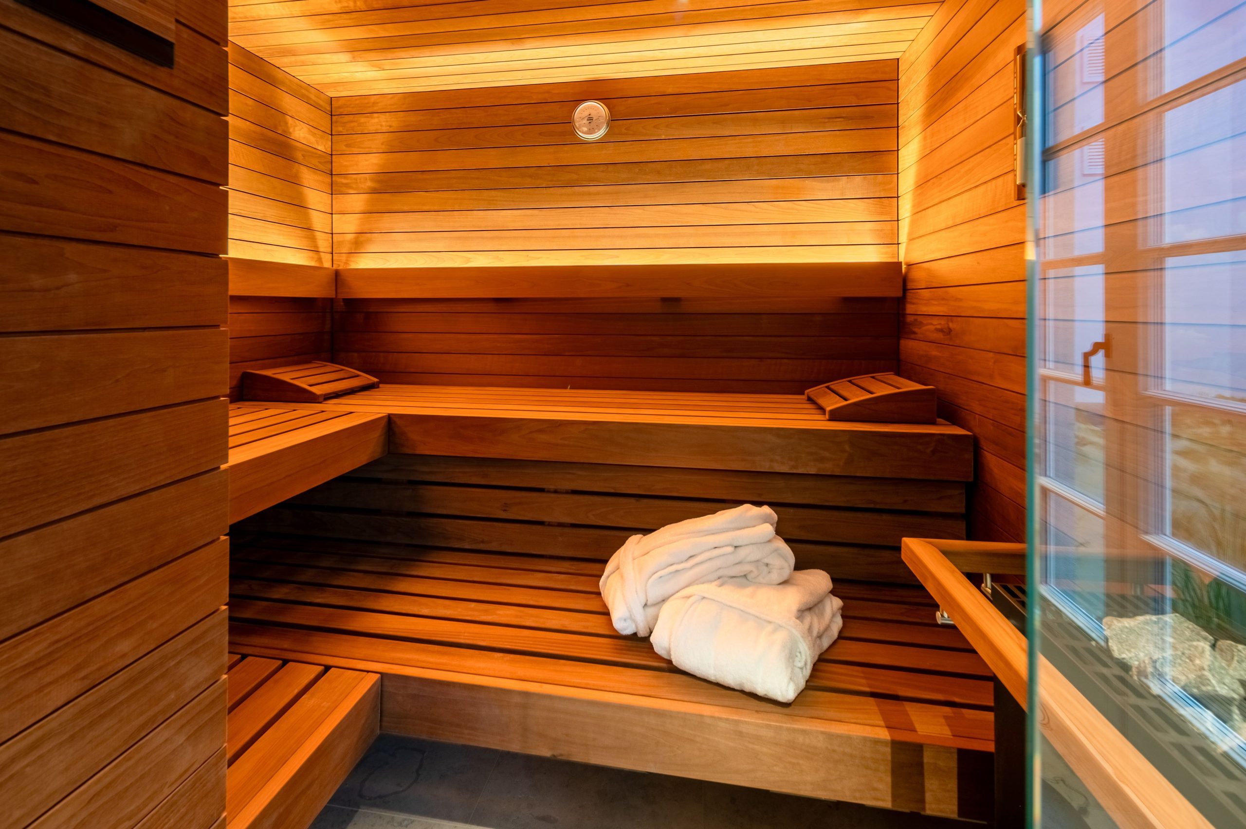 Sauna in Ferienhaus auf Sylt